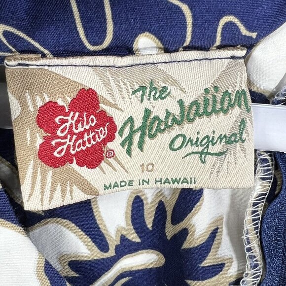 Hilo Hattie The Hawaiian Original 10 Dress Sleeveless Hibiscus Flowers Vacation - Picture 10 of 12